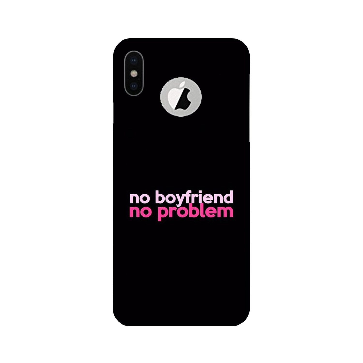 No Boyfriend No problem Mobile Back Case for iPhone X logo cut (Design - 138) No Boyfriend No problem Case for iPhone X logo cut (Design - 138)
