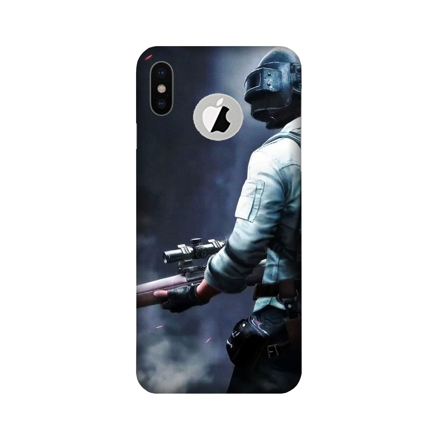 Pubg Mobile Back Case for iPhone X logo cut (Design - 179) Pubg Case for iPhone X logo cut (Design - 179)