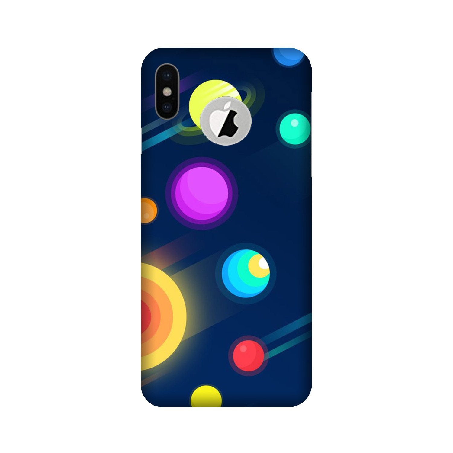 Solar Planet Mobile Back Case for iPhone X logo cut (Design - 197) Solar Planet Case for iPhone X logo cut (Design - 197)