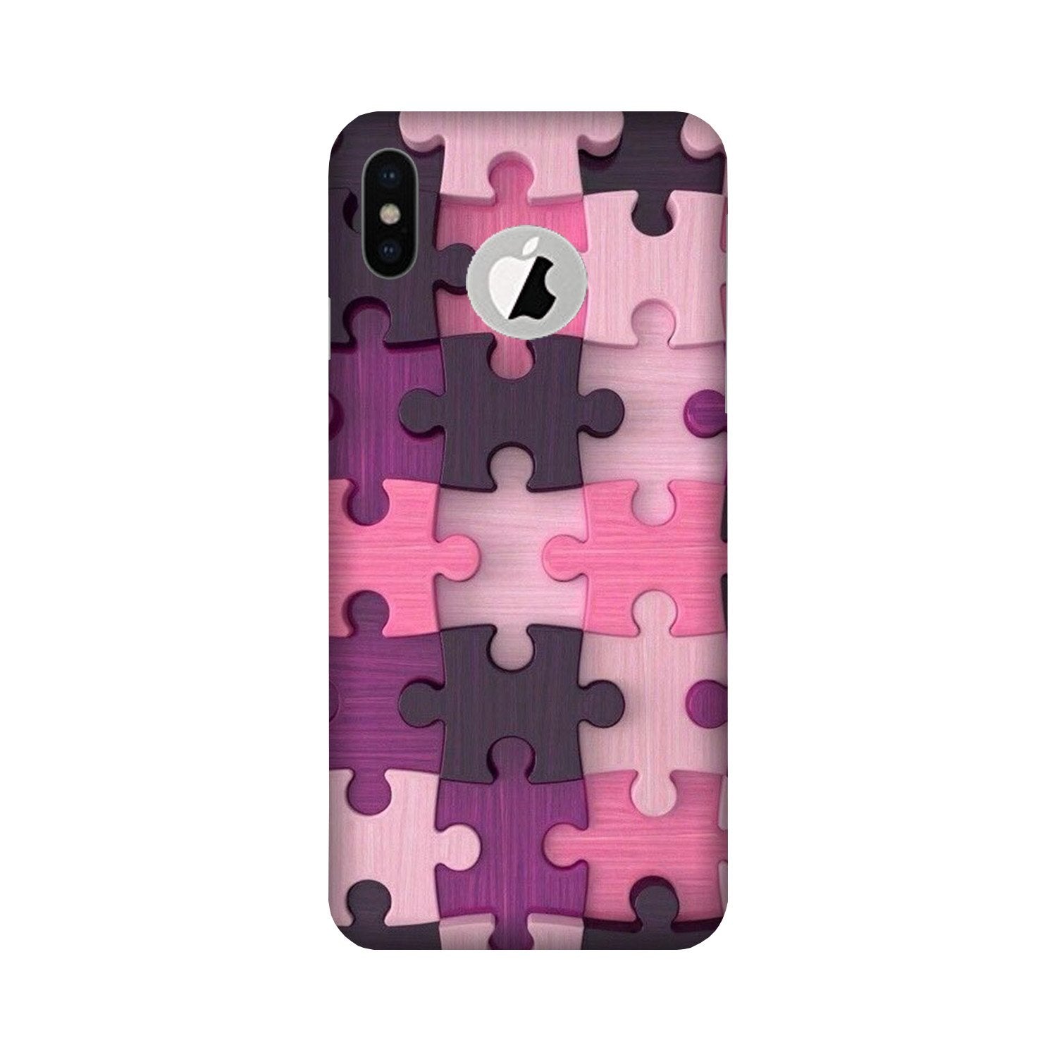 Puzzle Mobile Back Case for iPhone X logo cut (Design - 199) Puzzle Case for iPhone X logo cut (Design - 199)