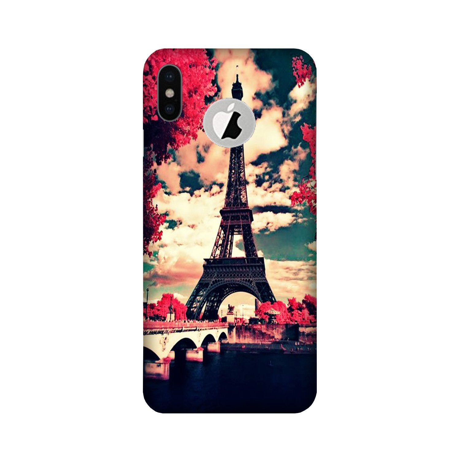 Eiffel Tower Mobile Back Case for iPhone X logo cut (Design - 212) Eiffel Tower Case for iPhone X logo cut (Design No. 212)