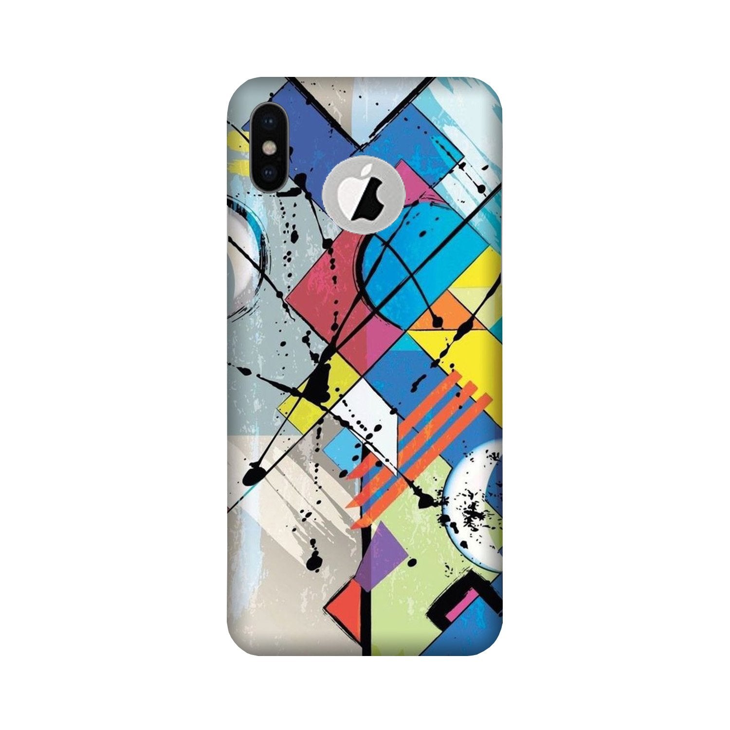 Modern Art Mobile Back Case for iPhone X logo cut (Design - 235) Modern Art Case for iPhone X logo cut (Design No. 235)