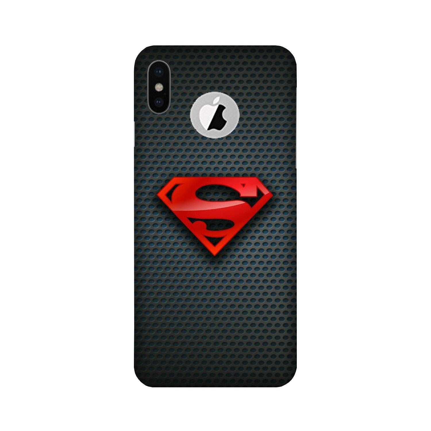 Superman Mobile Back Case for iPhone X logo cut (Design - 247) Superman Case for iPhone X logo cut (Design No. 247)