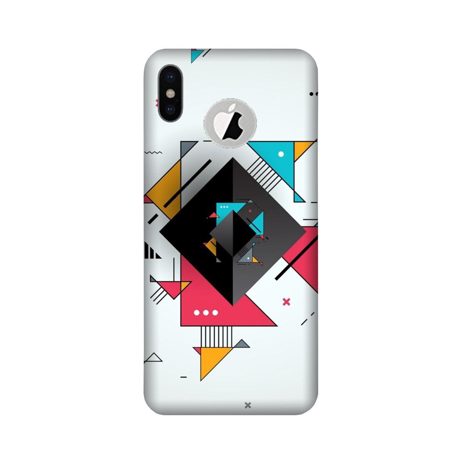 Designer Mobile Back Case for iPhone X logo cut (Design - 276) Designer Case for iPhone X logo cut (Design No. 276)