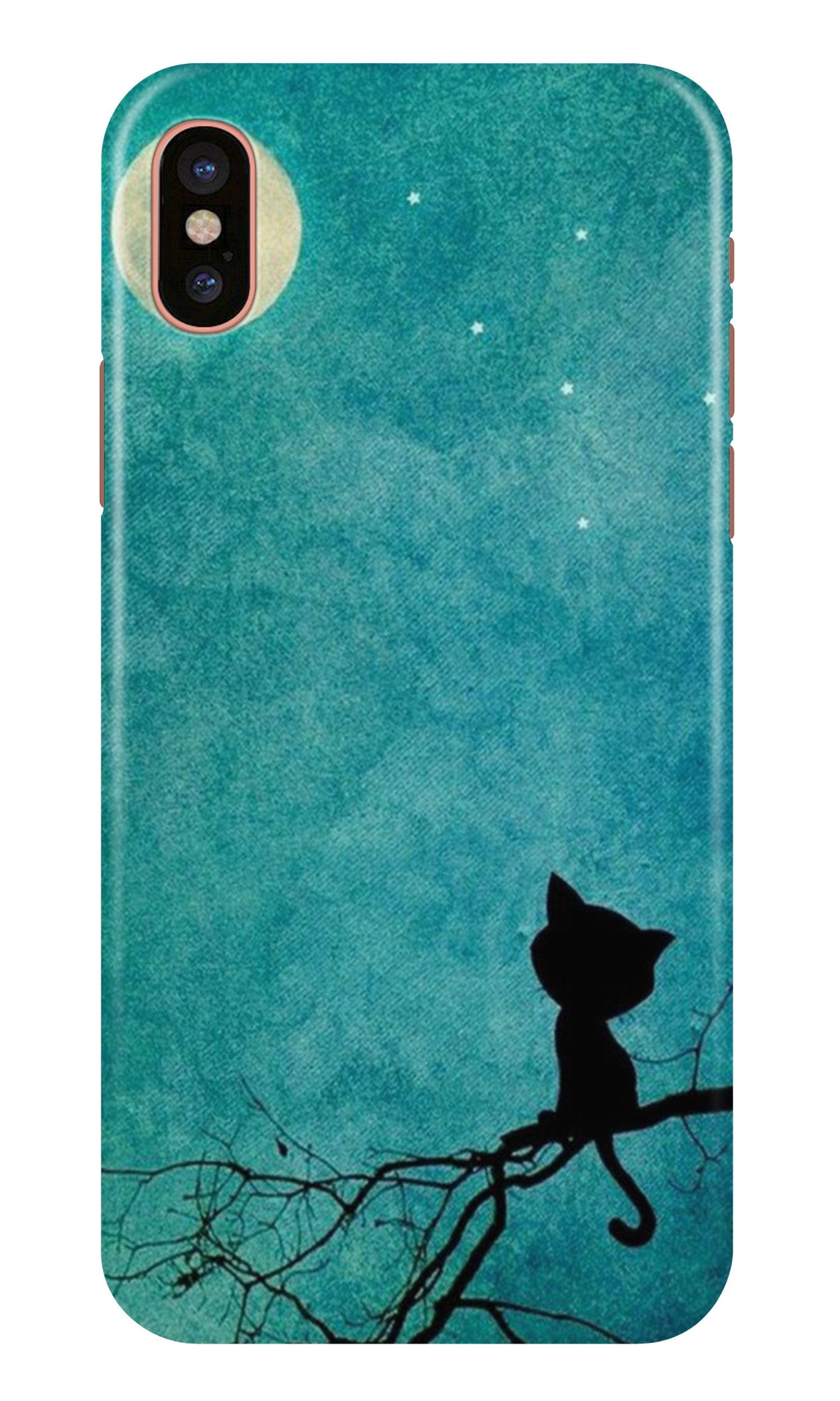Moon cat Mobile Back Case for iPhone Xr (Design - 70) Moon cat Case for iPhone Xr