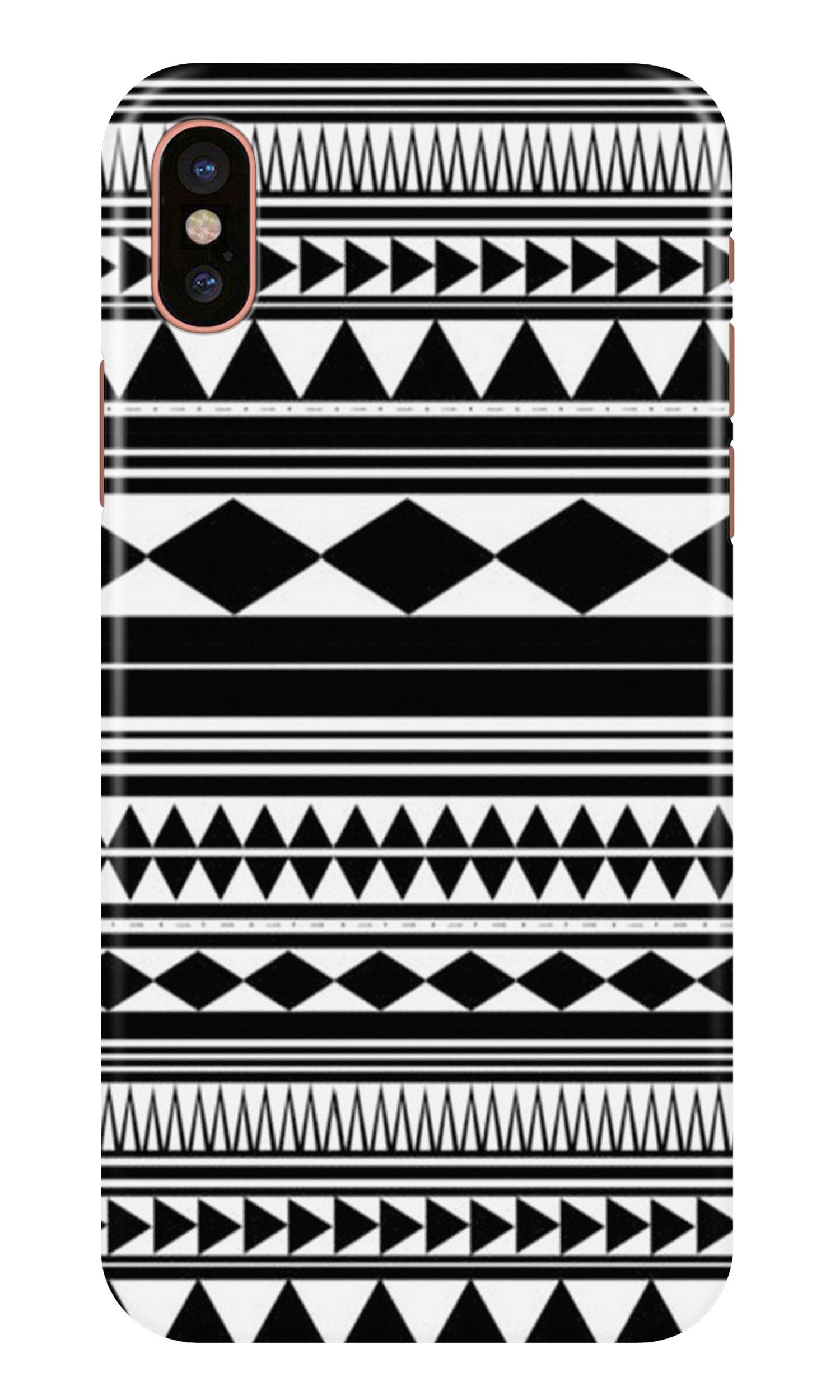 Black white Pattern Mobile Back Case for iPhone Xs (Design - 5) Black white Pattern Case for iPhone Xs
