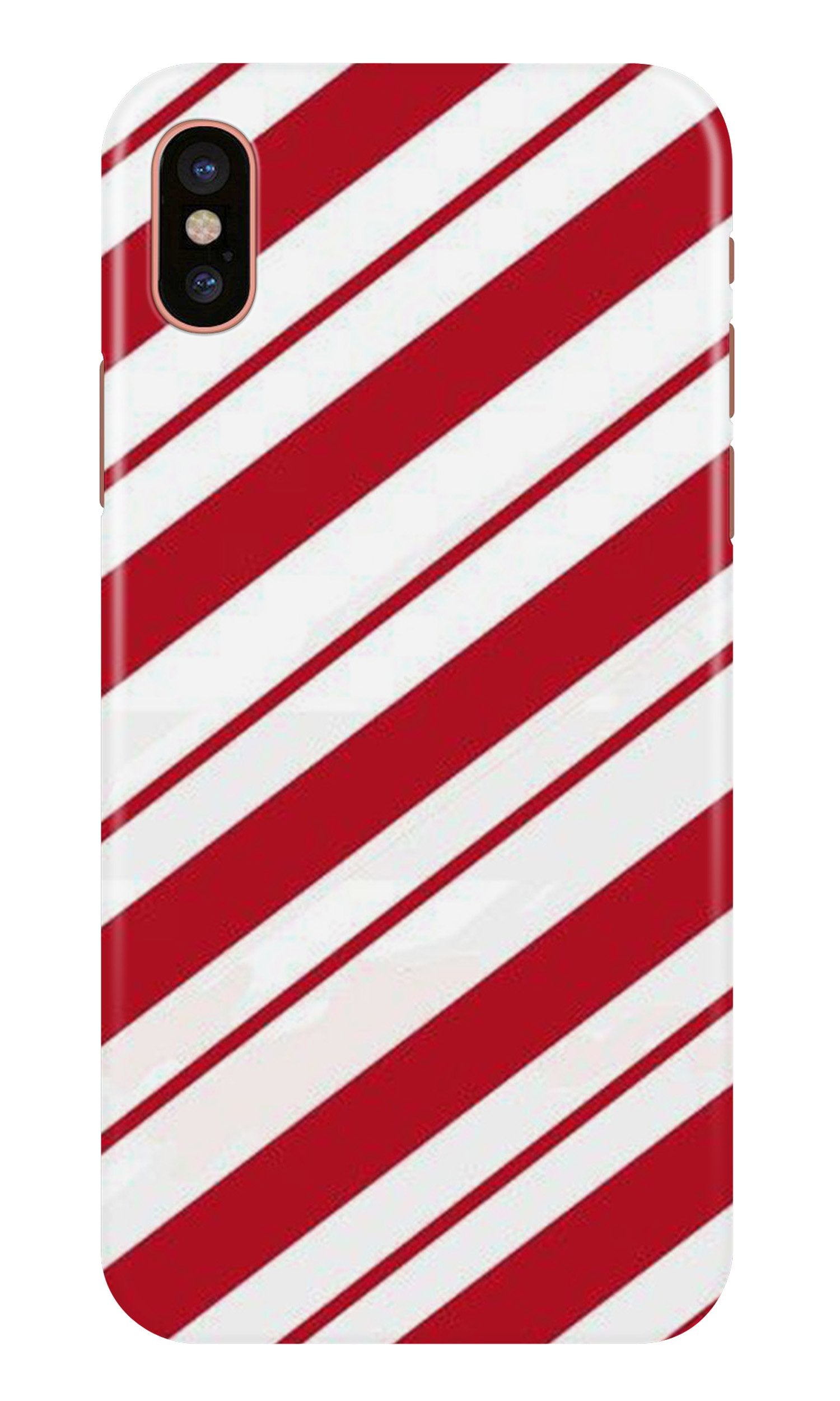 Red White Mobile Back Case for iPhone Xs (Design - 44) Red White Case for iPhone Xs