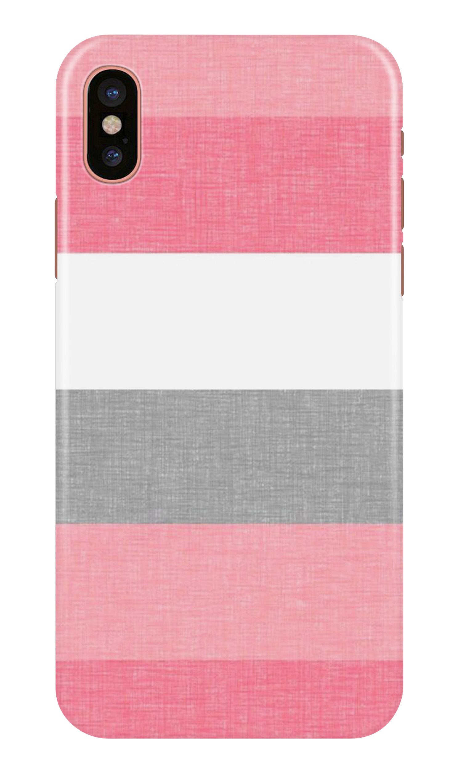Pink white pattern Mobile Back Case for iPhone Xs (Design - 55) Pink white pattern Case for iPhone Xs