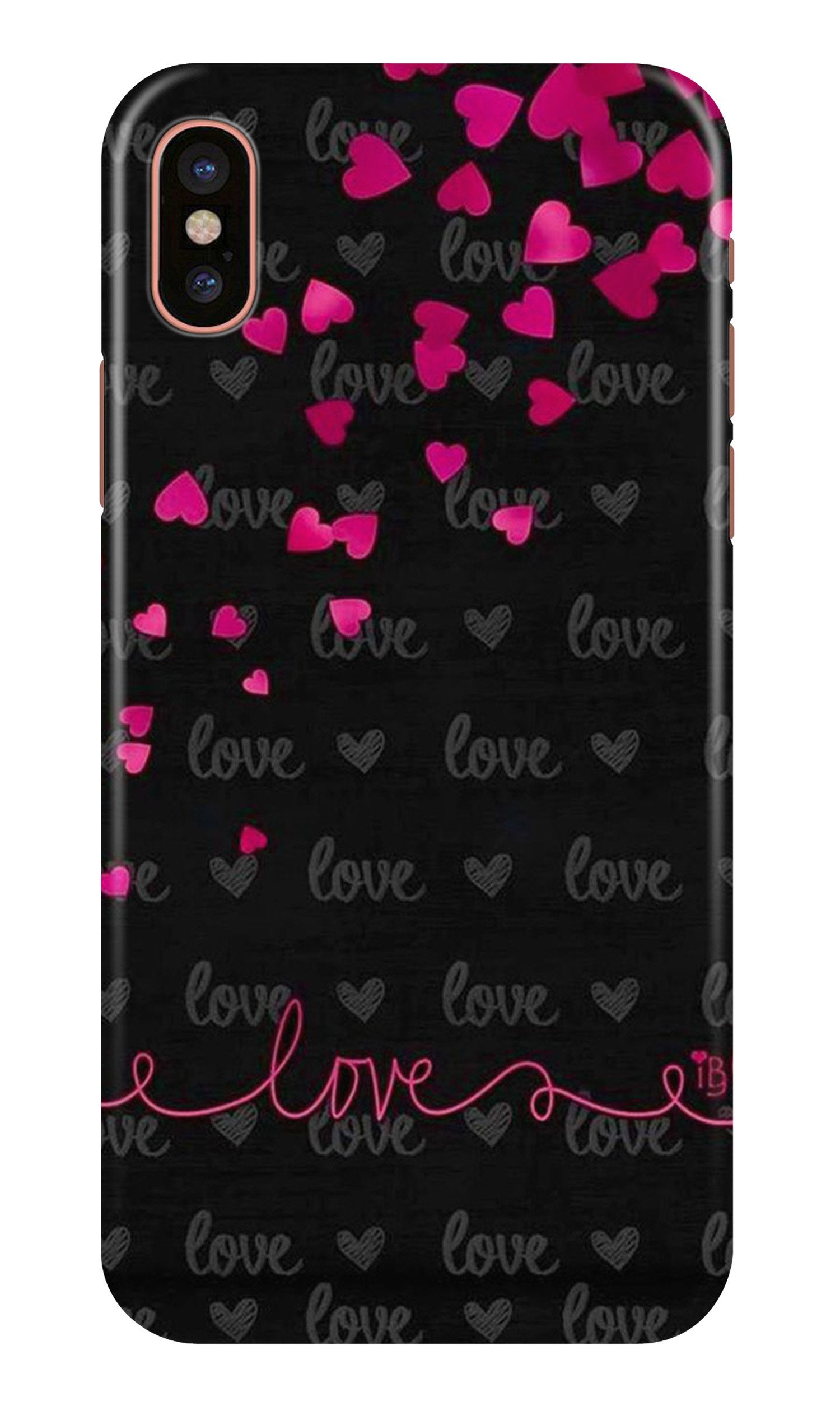 Love in Air Mobile Back Case for iPhone Xs (Design - 89) Love in Air Case for iPhone Xs