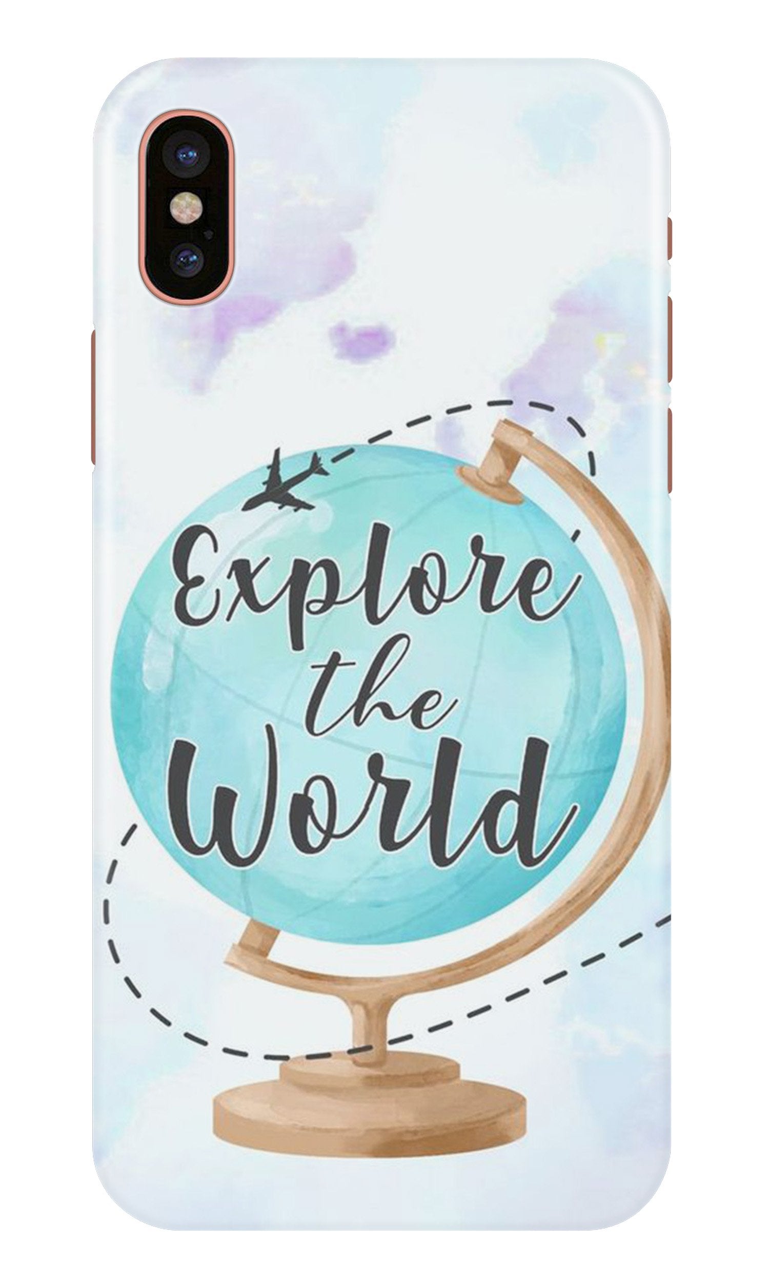 Explore the World Mobile Back Case for iPhone Xs (Design - 207) Explore the World Case for iPhone Xs (Design No. 207)
