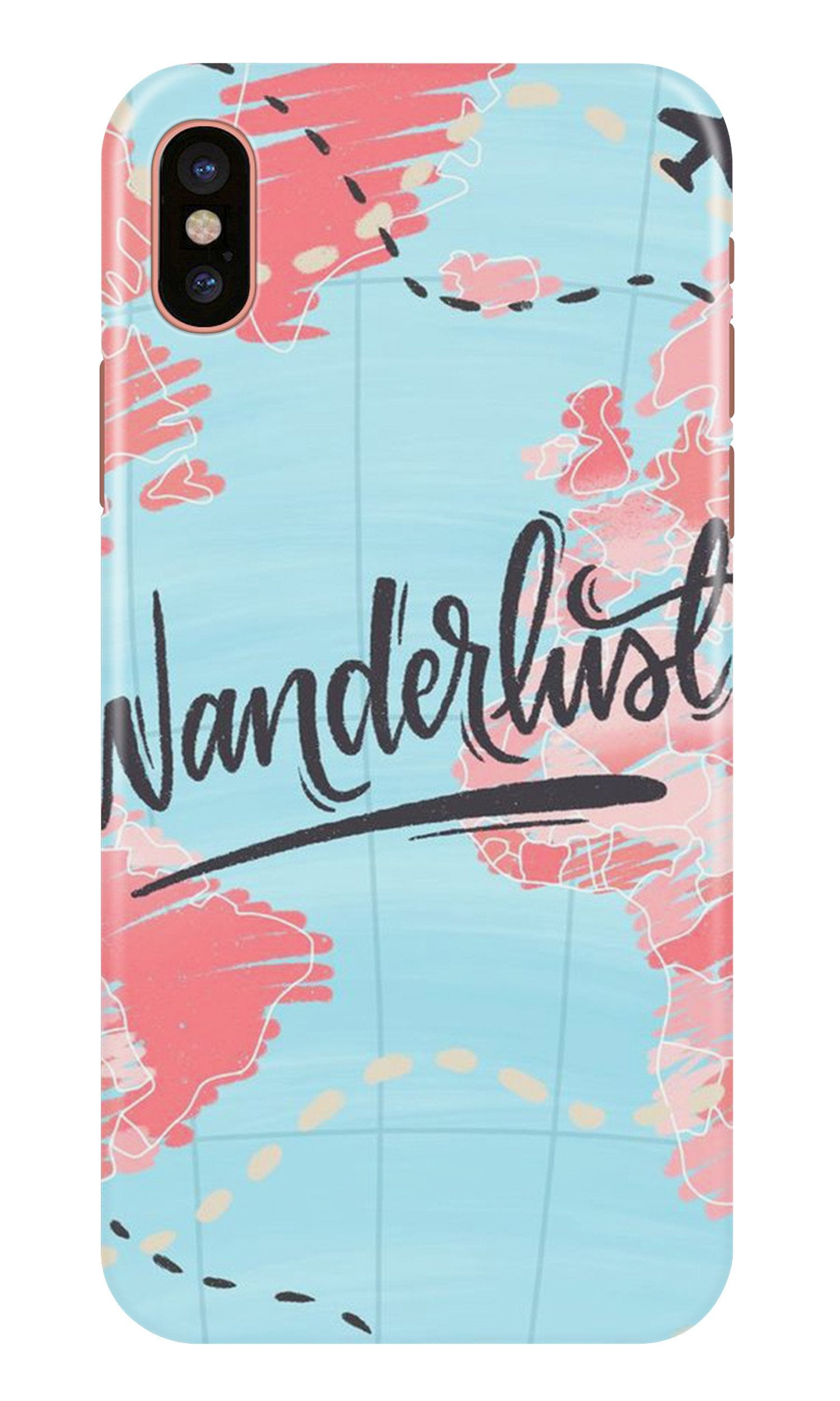 Wonderlust Travel Mobile Back Case for iPhone Xs (Design - 223) Wonderlust Travel Case for iPhone Xs (Design No. 223)