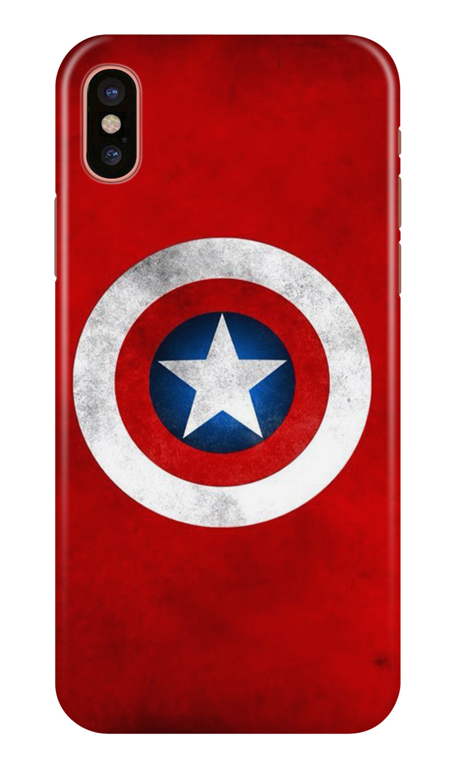 Captain America Mobile Back Case for iPhone Xs (Design - 249) Captain America Case for iPhone Xs (Design No. 249)