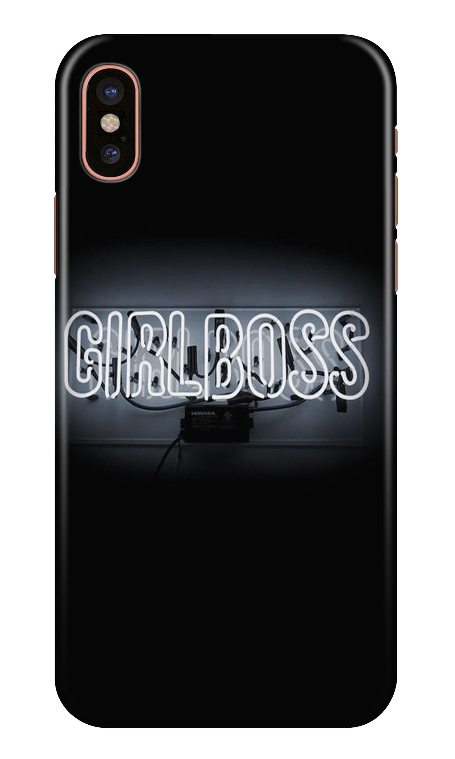 Girl Boss Black Mobile Back Case for iPhone Xs (Design - 268) Girl Boss Black Case for iPhone Xs (Design No. 268)