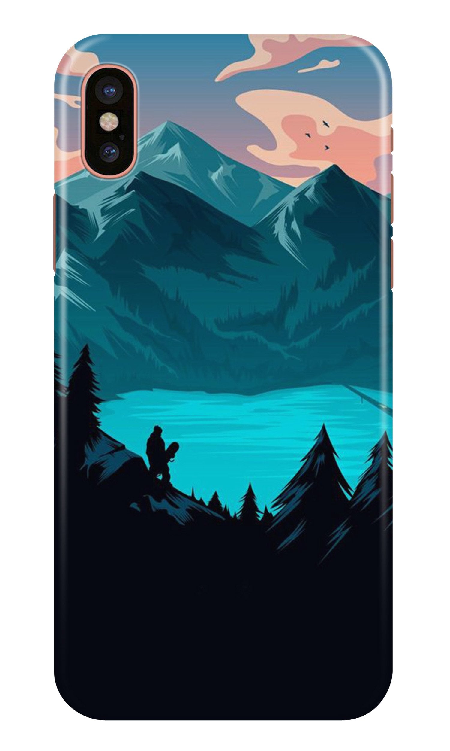 Mountains Mobile Back Case for iPhone Xs Max (Design - 186) Mountains Case for iPhone Xs Max (Design - 186)
