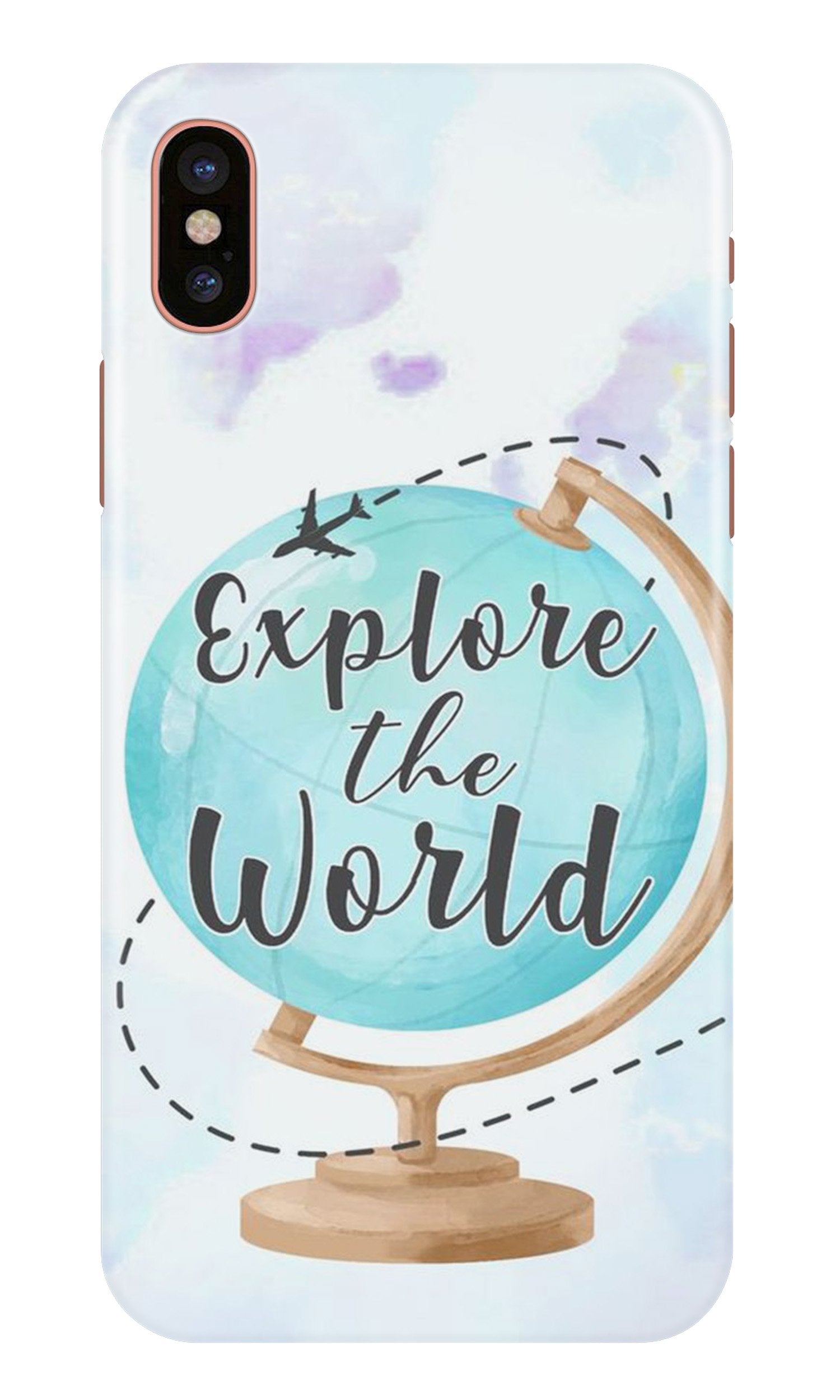 Explore the World Mobile Back Case for iPhone Xs Max (Design - 207) Explore the World Case for iPhone Xs Max (Design No. 207)
