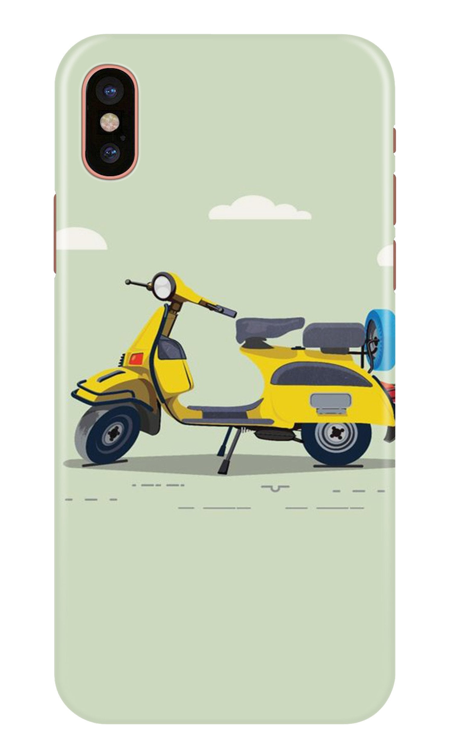 Vintage Scooter Mobile Back Case for iPhone Xs Max (Design - 260) Vintage Scooter Case for iPhone Xs Max (Design No. 260)