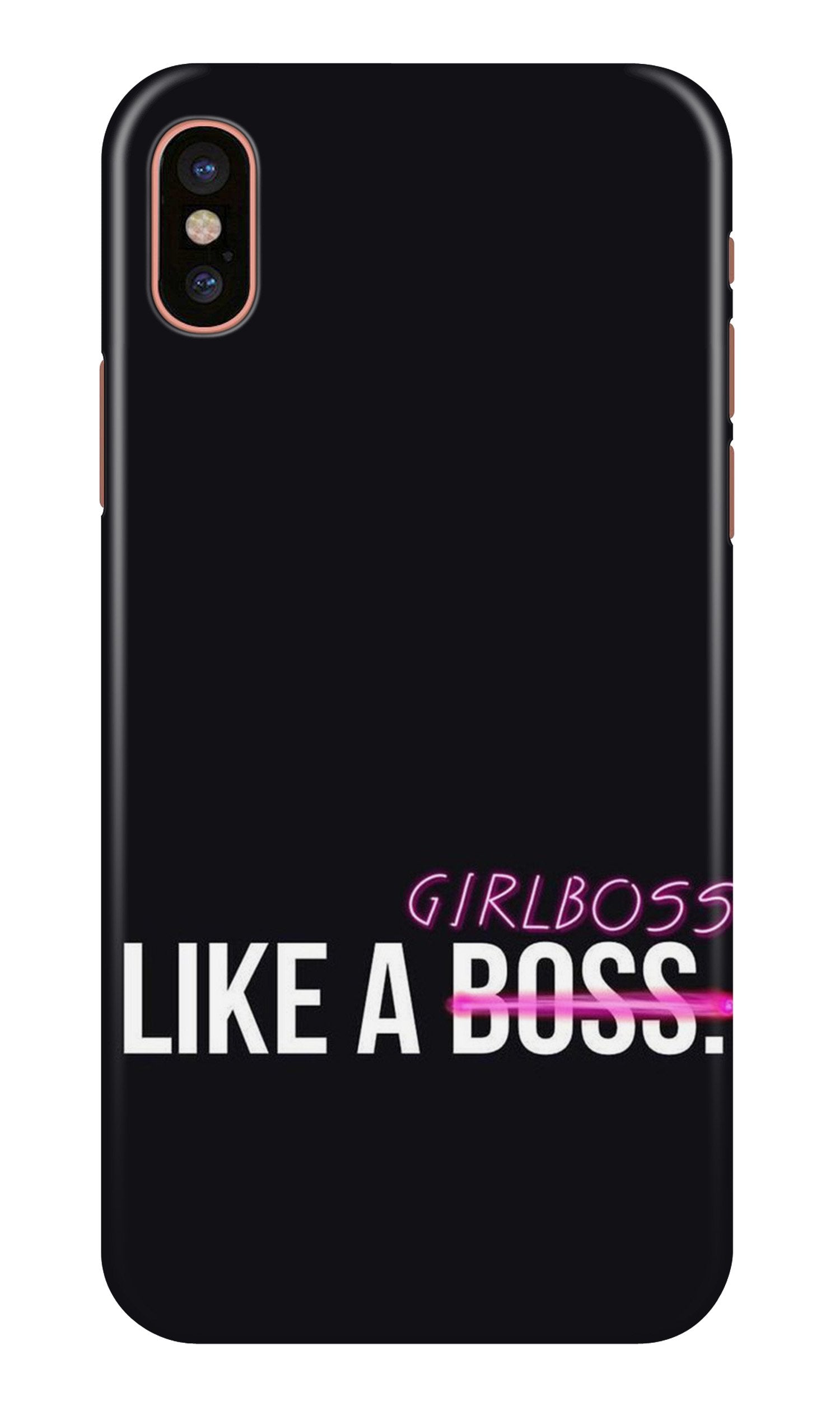 Like a Girl Boss Mobile Back Case for iPhone Xs Max (Design - 265) Like a Girl Boss Case for iPhone Xs Max (Design No. 265)