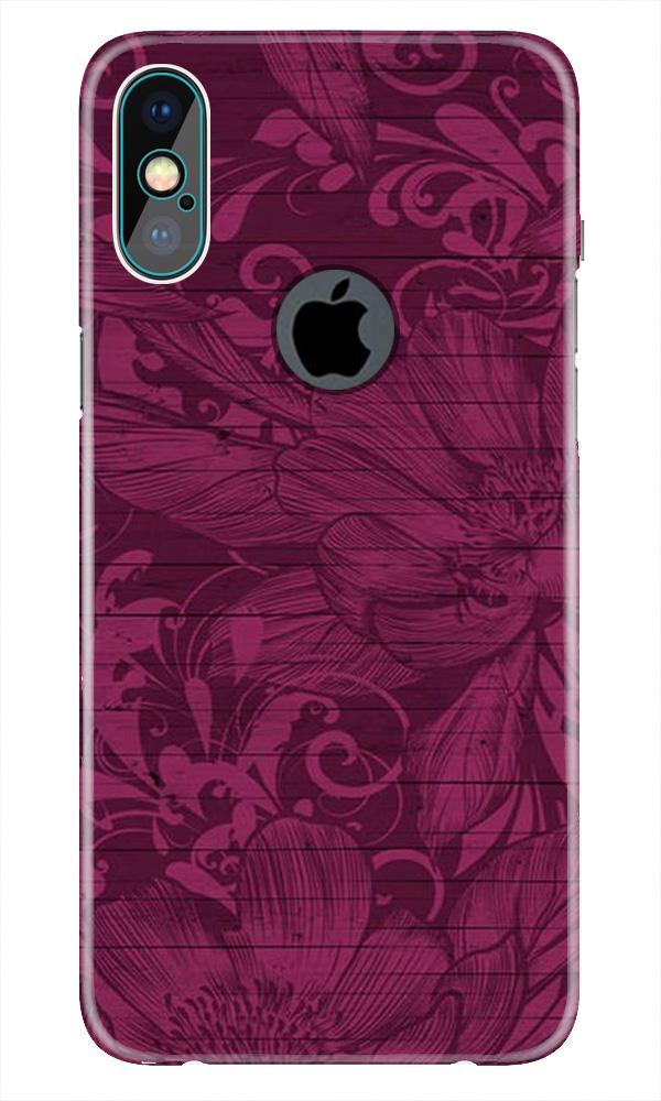 Purple Backround Mobile Back Case for iPhone Xs Max logo cut (Design - 22) Purple Backround Case for iPhone Xs Max logo cut
