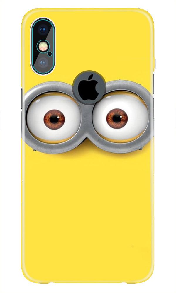 Minions Mobile Back Case for iPhone Xs Max logo cut (Design - 128) Minions Case for iPhone Xs Max logo cut (Design - 128)
