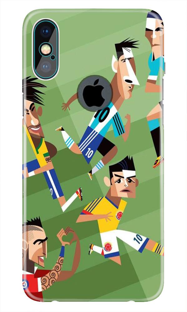 Football Mobile Back Case for iPhone Xs Max logo cut (Design - 166) Football Case for iPhone Xs Max logo cut (Design - 166)