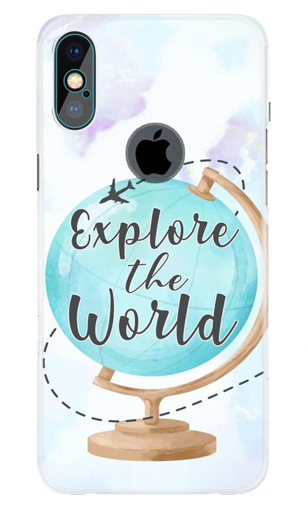 Explore the World Mobile Back Case for iPhone Xs Max logo cut (Design - 207) Explore the World Case for iPhone Xs Max logo cut (Design No. 207)