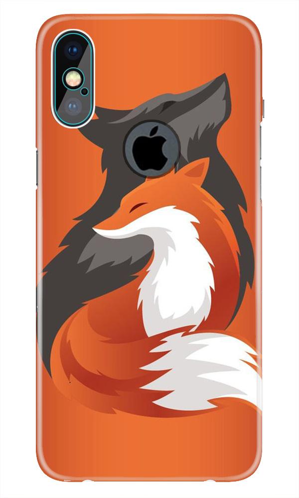 Wolf Mobile Back Case for iPhone Xs Max logo cut (Design - 224) Wolf Case for iPhone Xs Max logo cut (Design No. 224)