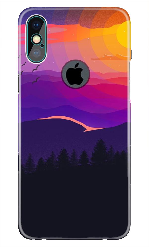 Sun Set Mobile Back Case for iPhone Xs Max logo cut (Design - 279) Sun Set Case for iPhone Xs Max logo cut (Design No. 279)