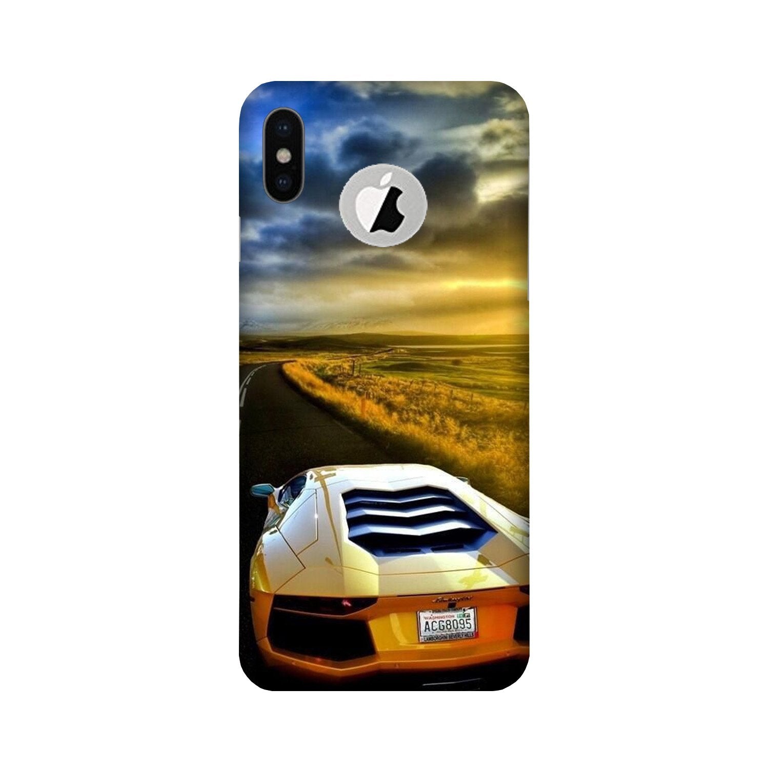 Car lovers Mobile Back Case for iPhone Xs logo cut (Design - 46) Car lovers Case for iPhone Xs logo cut