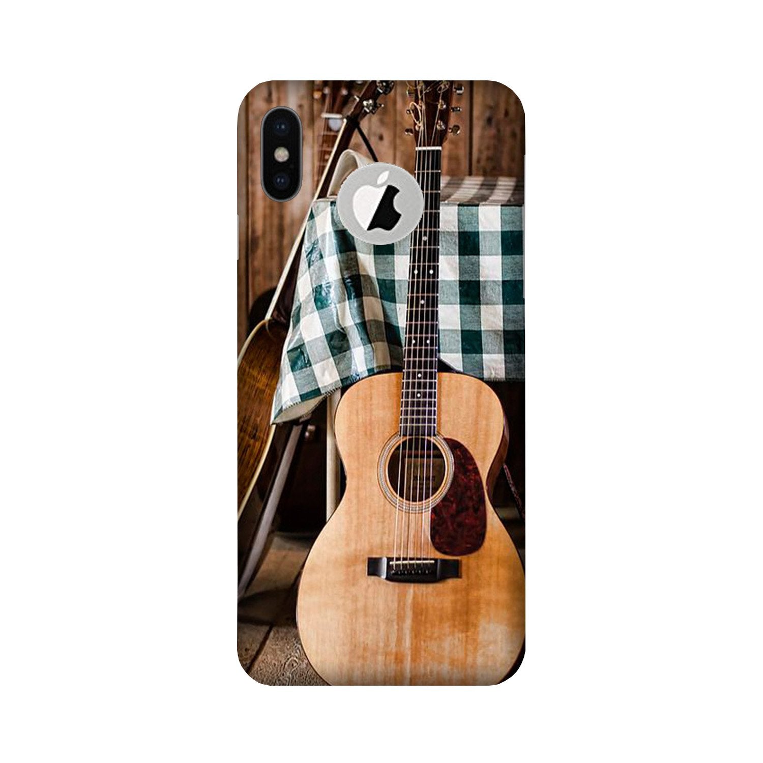 Guitar2 Mobile Back Case for iPhone Xs logo cut (Design - 87) Guitar2 Case for iPhone Xs logo cut