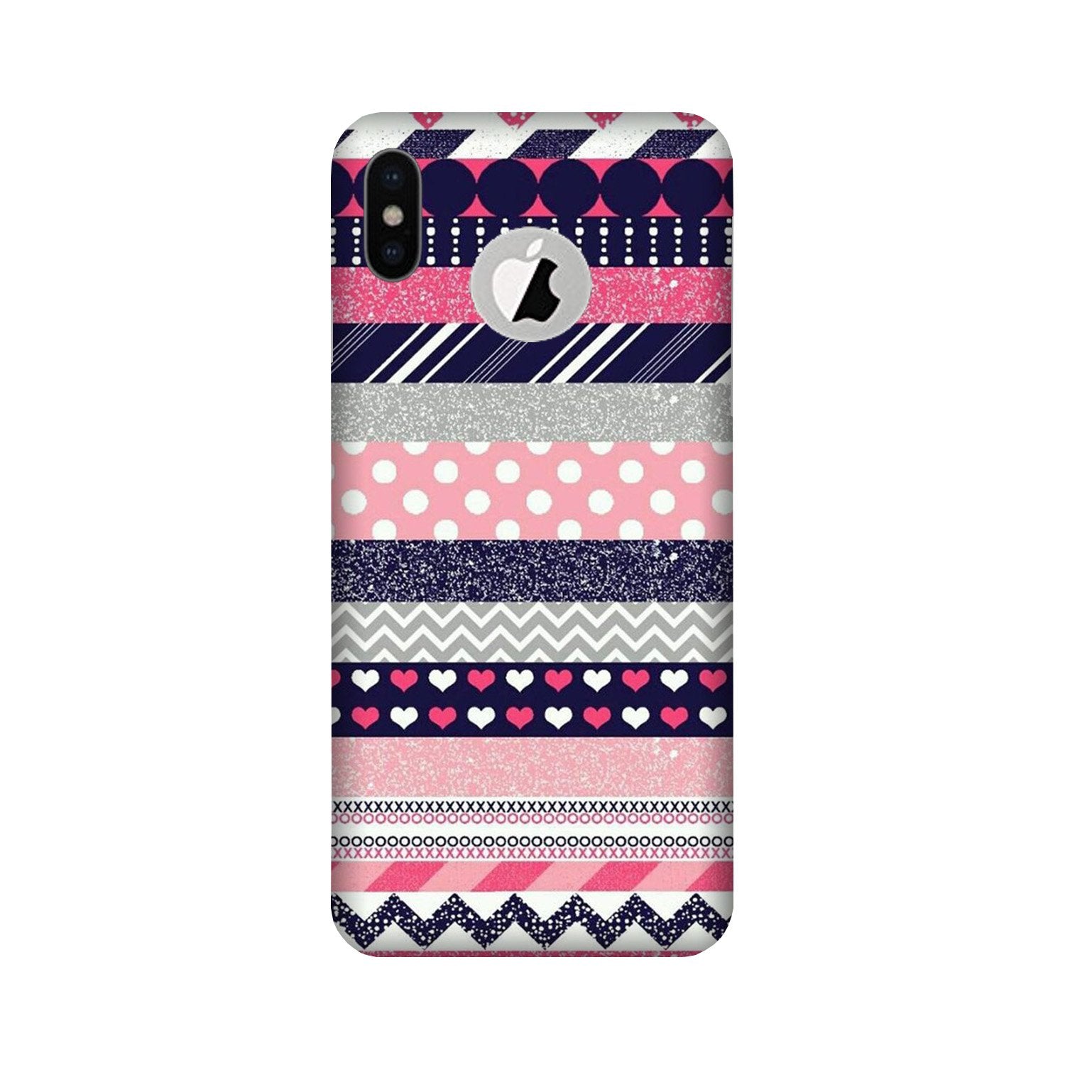 Pattern3 Mobile Back Case for iPhone Xs logo cut (Design - 90) Pattern3 Case for iPhone Xs logo cut