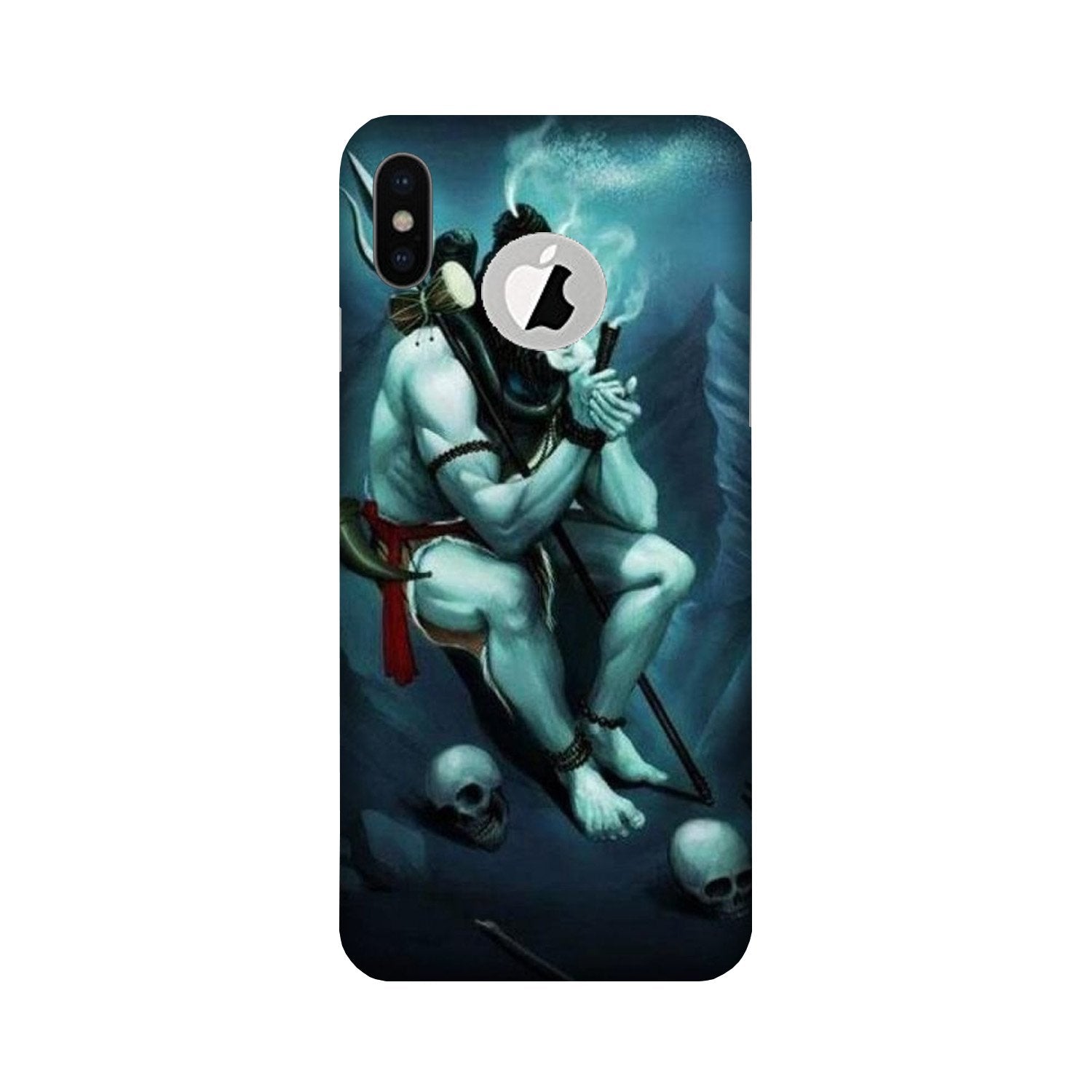 Lord Shiva Mahakal2 Mobile Back Case for iPhone Xs logo cut (Design - 98) Lord Shiva Mahakal2 Case for iPhone Xs logo cut