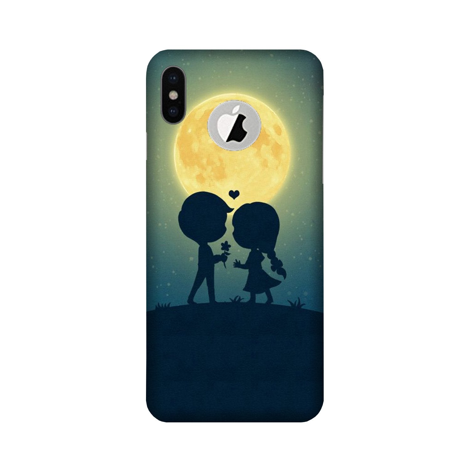 Love Couple Mobile Back Case for iPhone Xs logo cut (Design - 109) Love Couple Case for iPhone Xs logo cut (Design - 109)