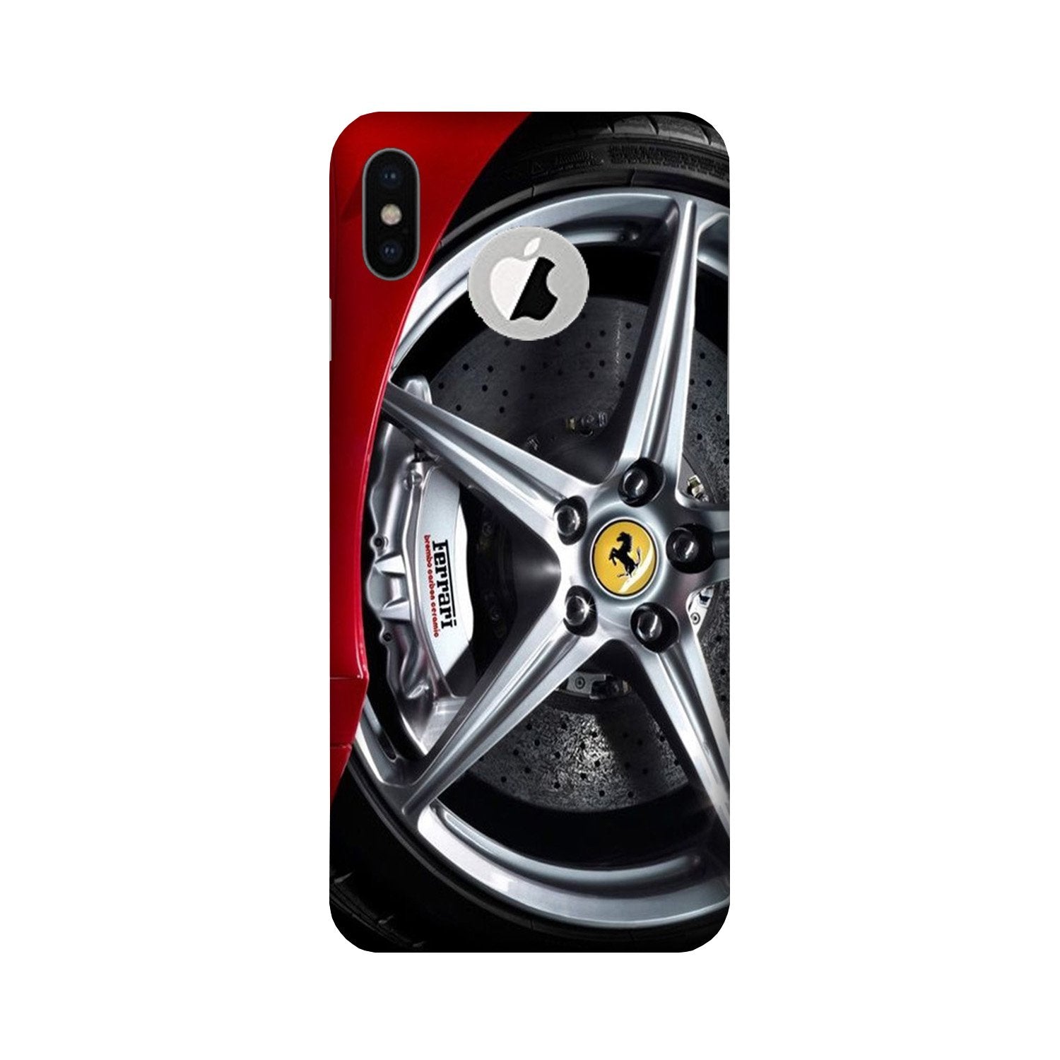 Ferari Mobile Back Case for iPhone Xs logo cut (Design - 133) Ferari Case for iPhone Xs logo cut (Design - 133)