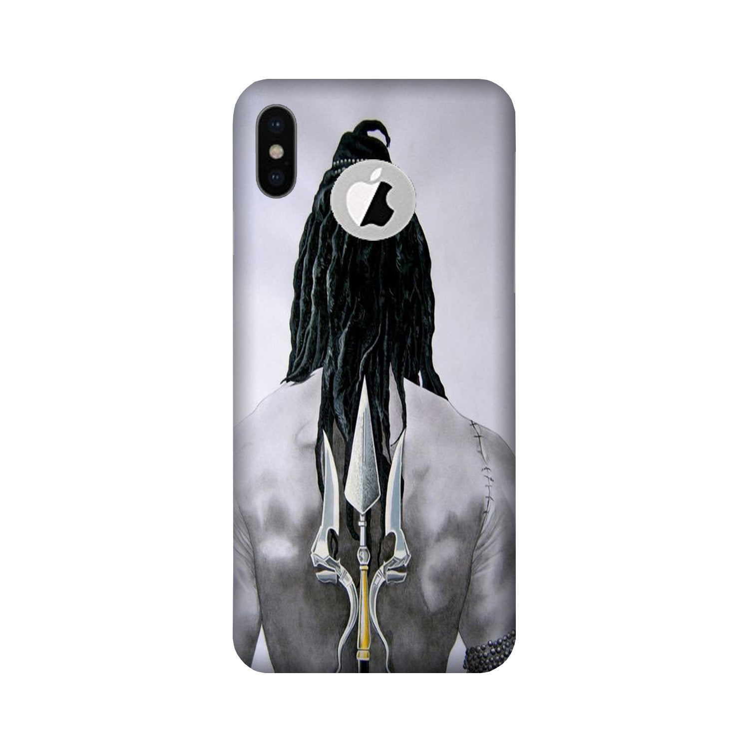 Lord Shiva Mobile Back Case for iPhone Xs logo cut (Design - 135) Lord Shiva Case for iPhone Xs logo cut (Design - 135)