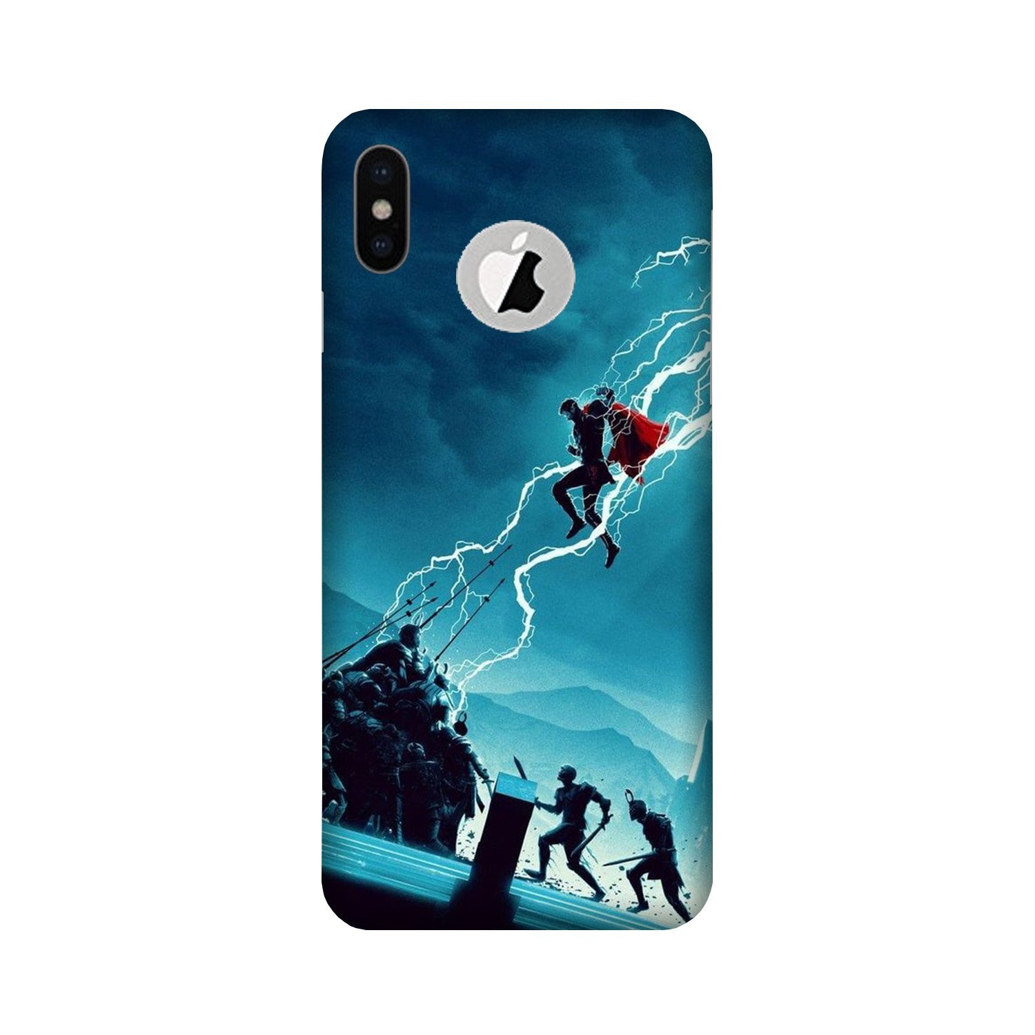Thor Avengers Mobile Back Case for iPhone Xs logo cut (Design - 243) Thor Avengers Case for iPhone Xs logo cut (Design No. 243)