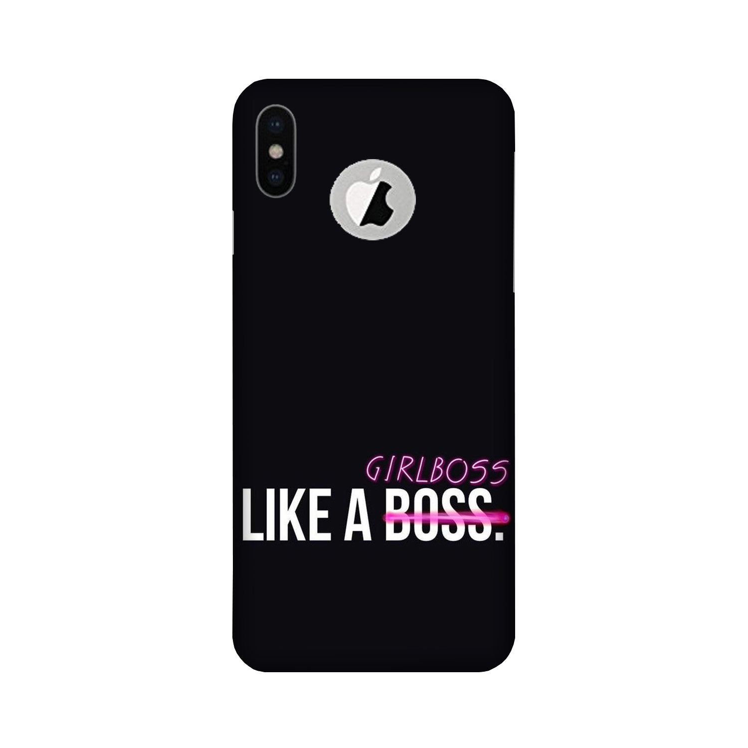 Like a Girl Boss Mobile Back Case for iPhone Xs logo cut (Design - 265) Like a Girl Boss Case for iPhone Xs logo cut (Design No. 265)