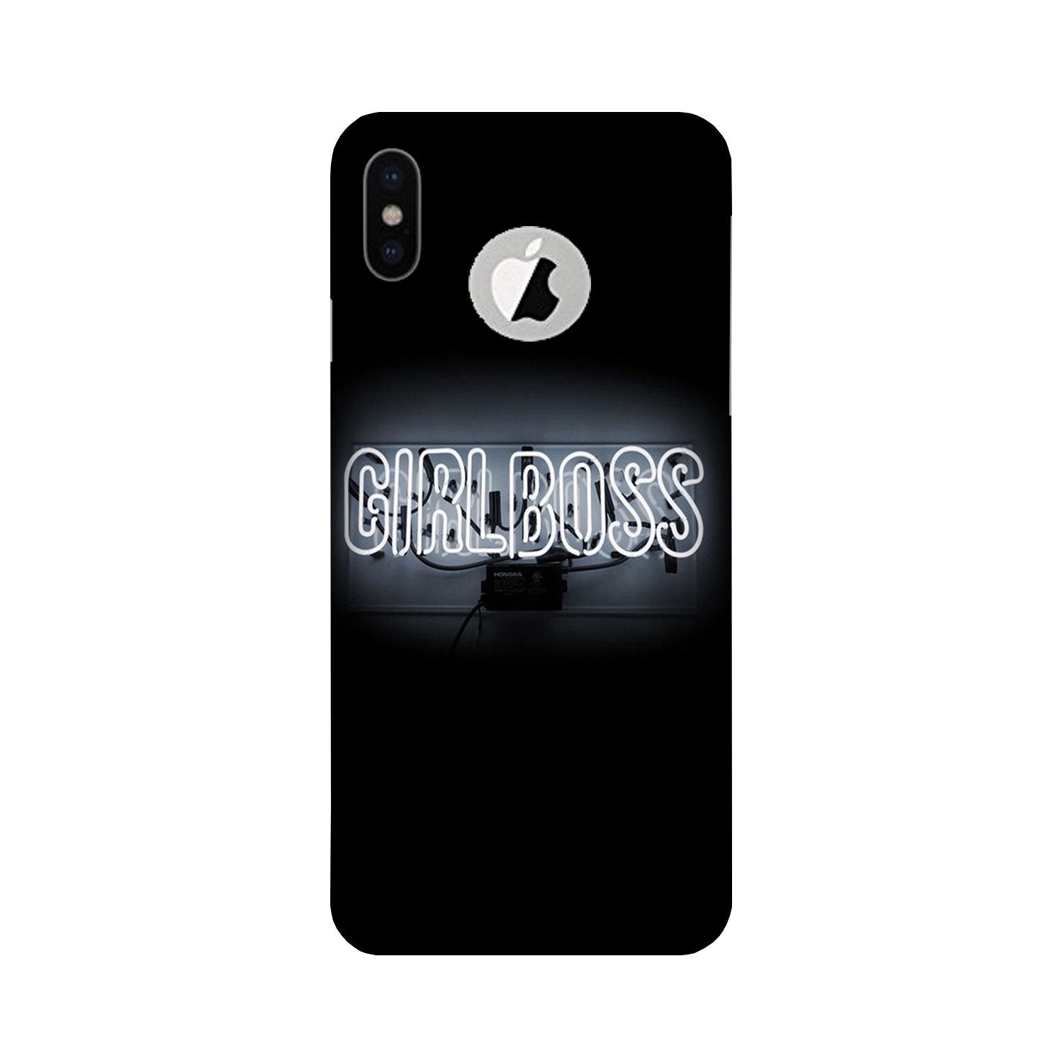 Girl Boss Black Mobile Back Case for iPhone Xs logo cut (Design - 268) Girl Boss Black Case for iPhone Xs logo cut (Design No. 268)