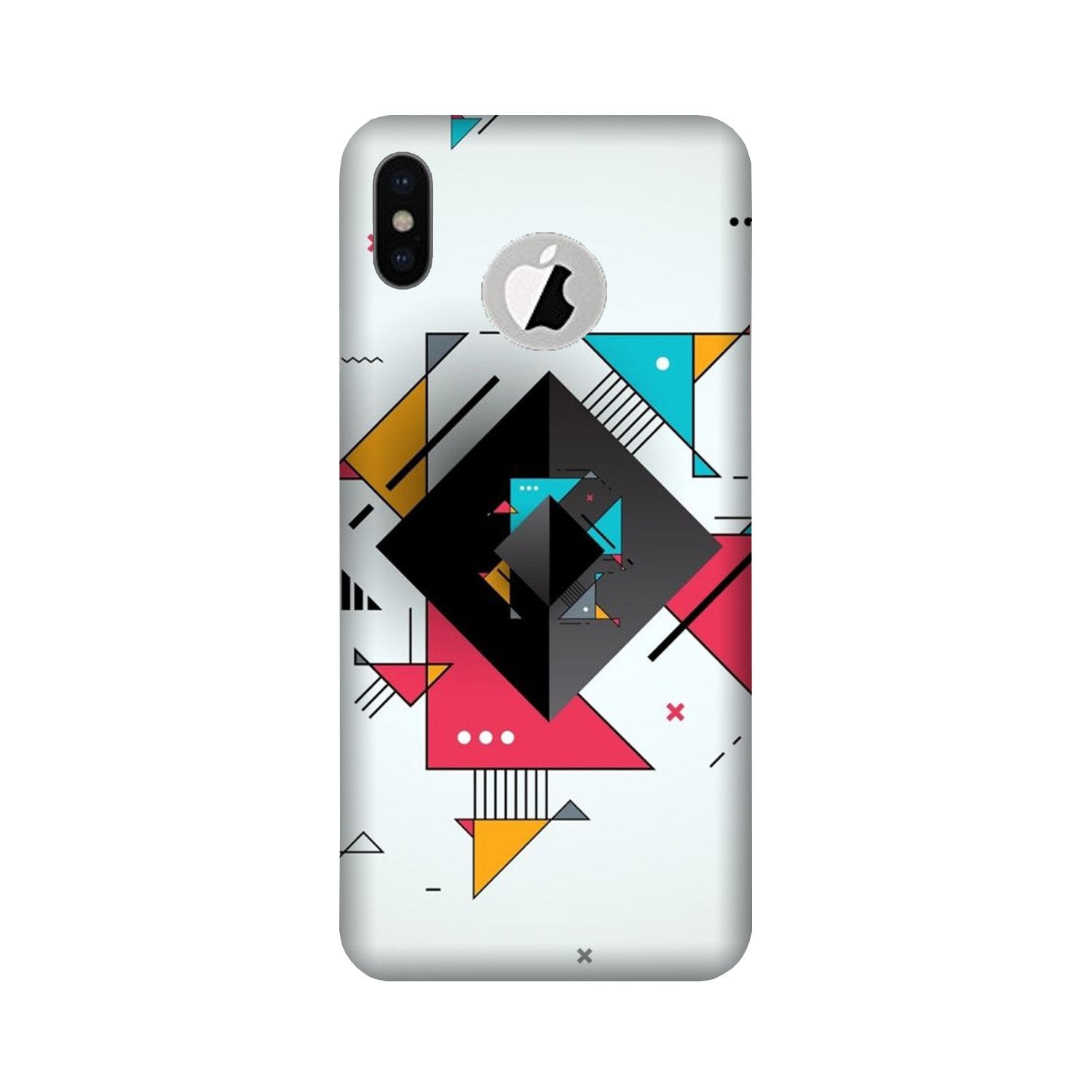 Designer Mobile Back Case for iPhone Xs logo cut (Design - 276) Designer Case for iPhone Xs logo cut (Design No. 276)