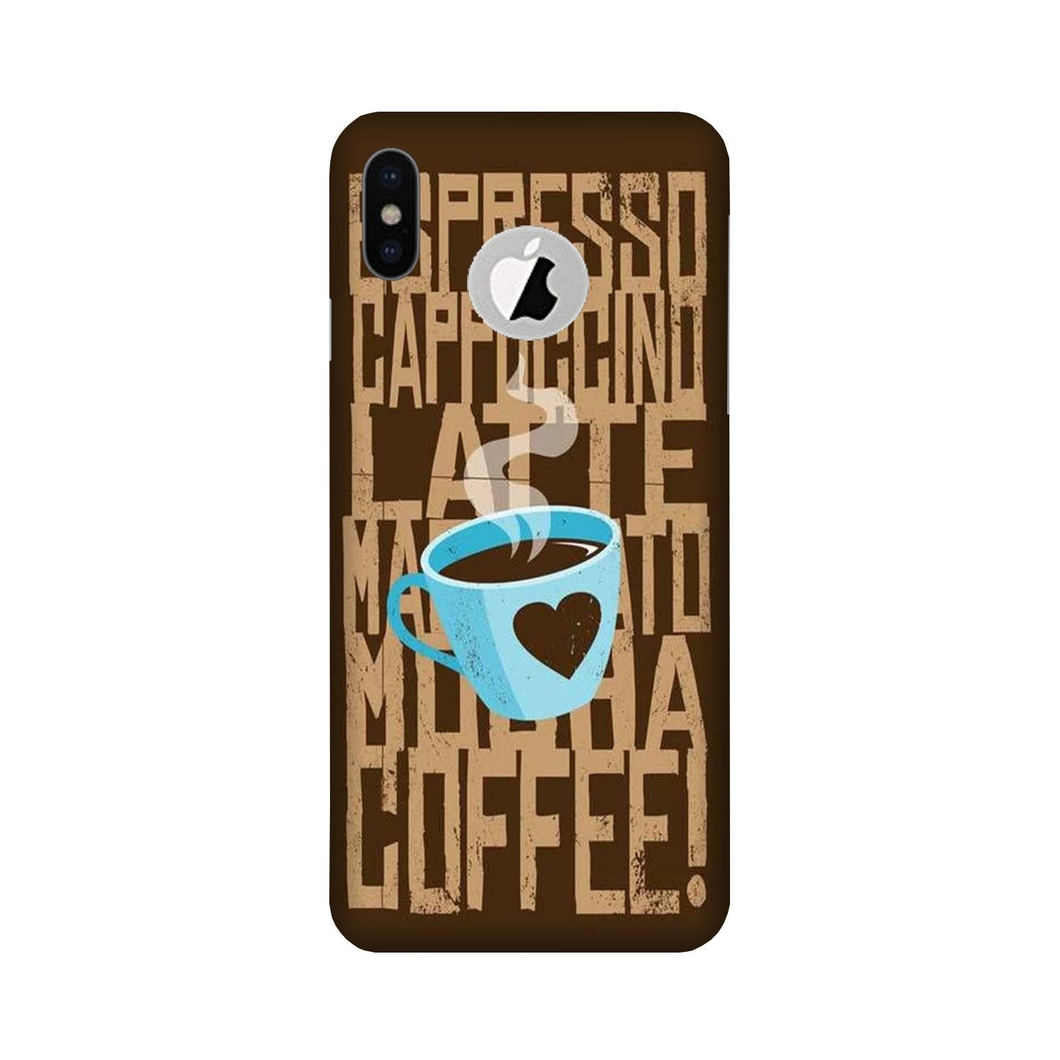 Love Coffee Mobile Back Case for iPhone Xs Logo Cut (Design - 351) Love Coffee Mobile Back Case for iPhone Xs Logo Cut (Design - 351)
