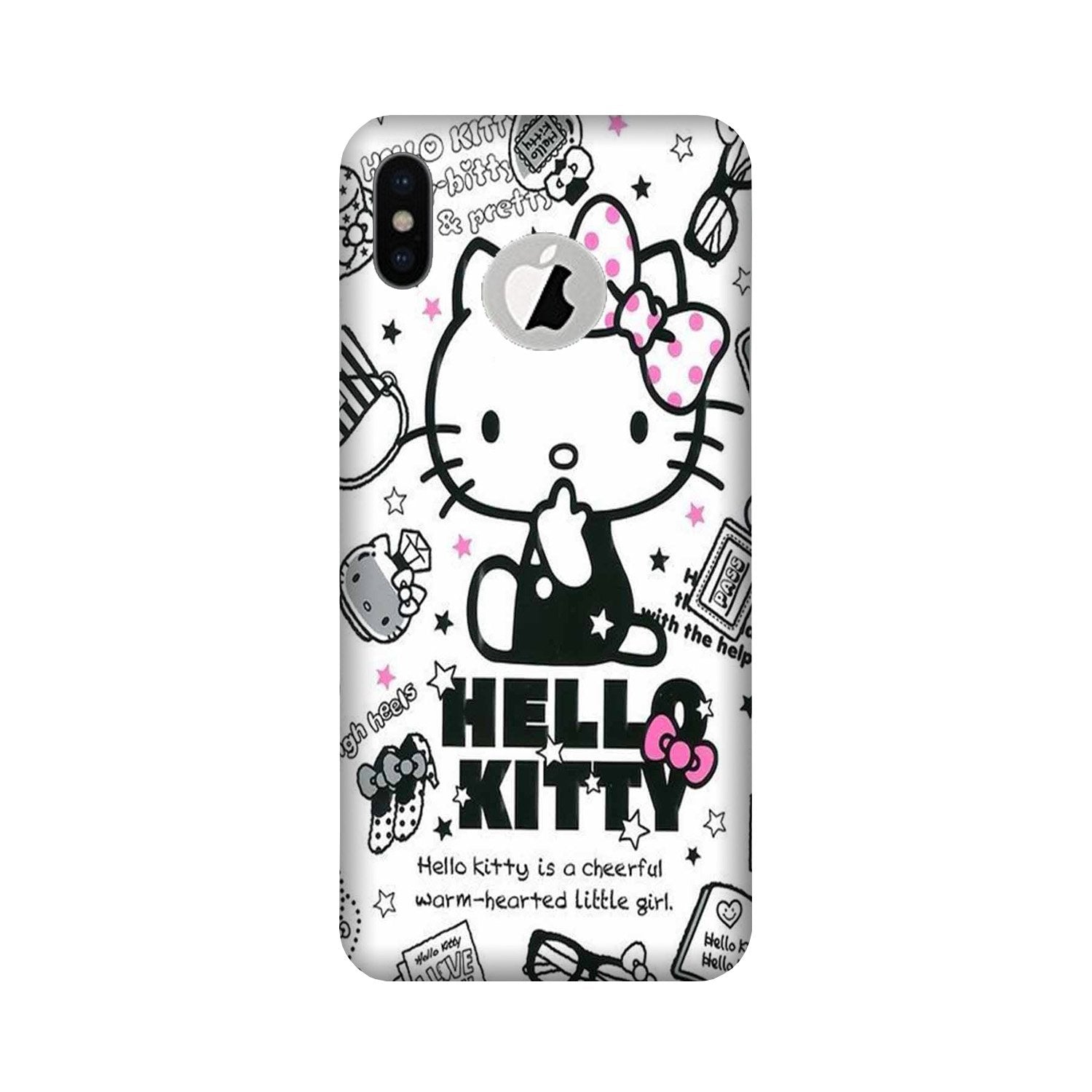 Hello Kitty Mobile Back Case for iPhone Xs Logo Cut (Design - 361) Hello Kitty Mobile Back Case for iPhone Xs Logo Cut (Design - 361)