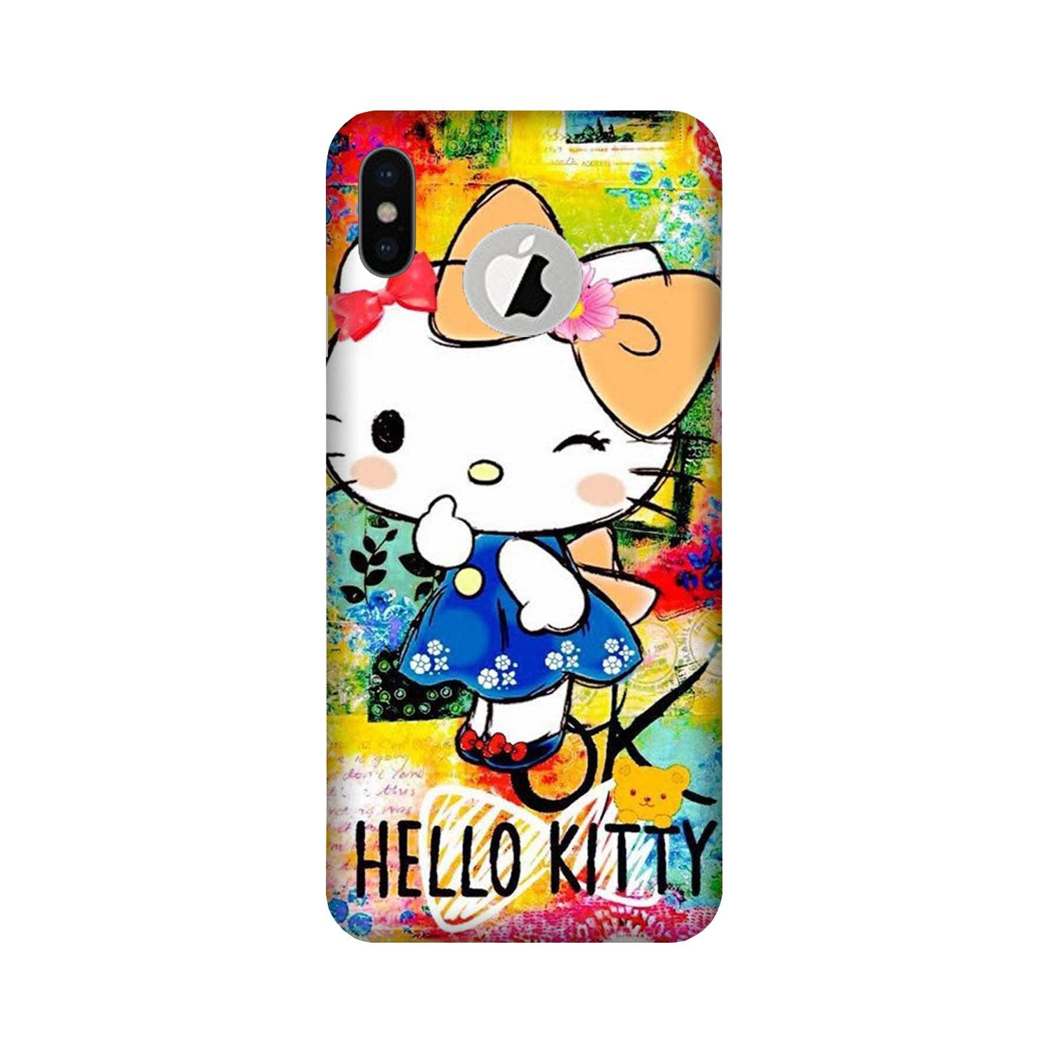 Hello Kitty Mobile Back Case for iPhone Xs Logo Cut (Design - 362) Hello Kitty Mobile Back Case for iPhone Xs Logo Cut (Design - 362)