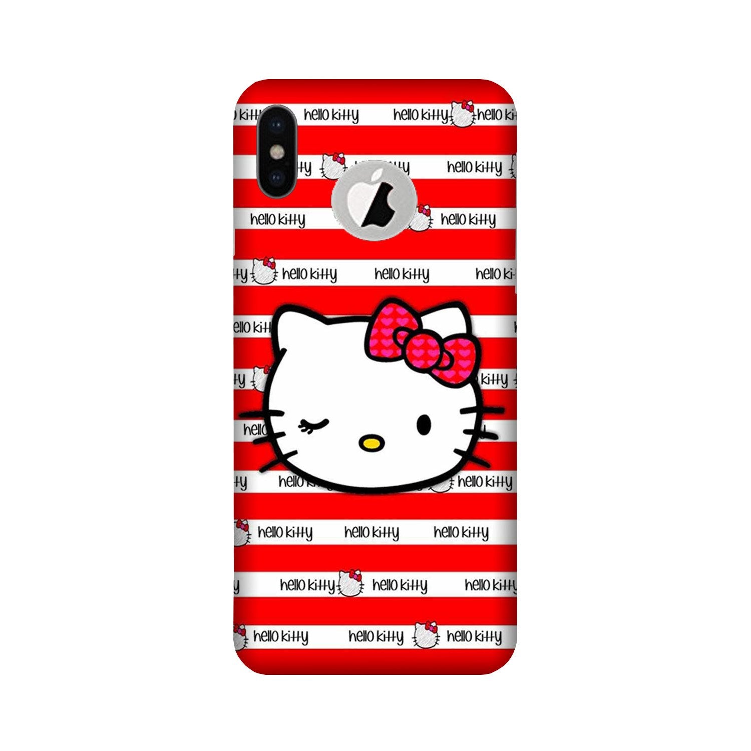 Hello Kitty Mobile Back Case for iPhone Xs Logo Cut (Design - 364) Hello Kitty Mobile Back Case for iPhone Xs Logo Cut (Design - 364)