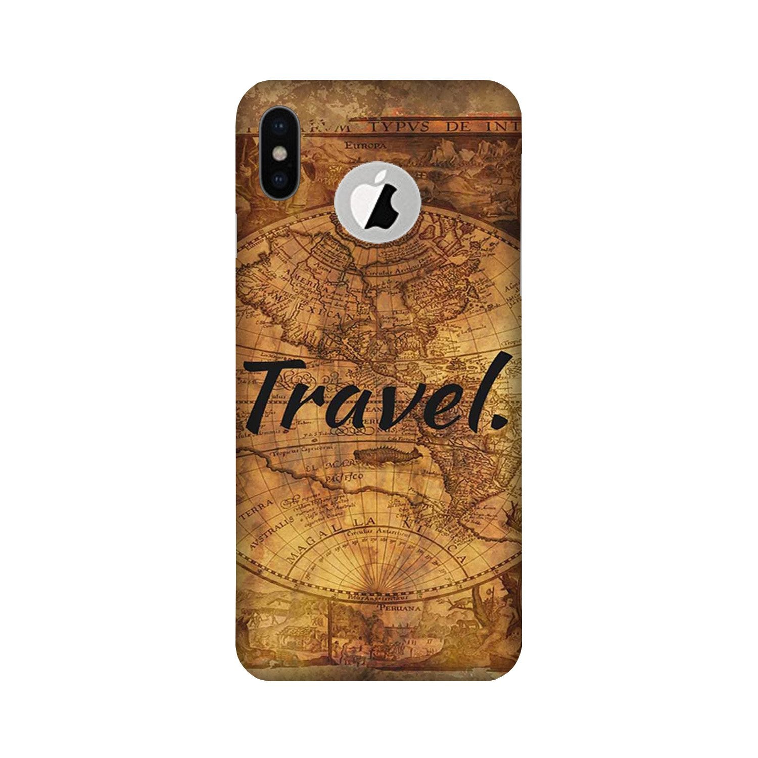 Travel Mobile Back Case for iPhone Xs Logo Cut (Design - 375) Travel Mobile Back Case for iPhone Xs Logo Cut (Design - 375)