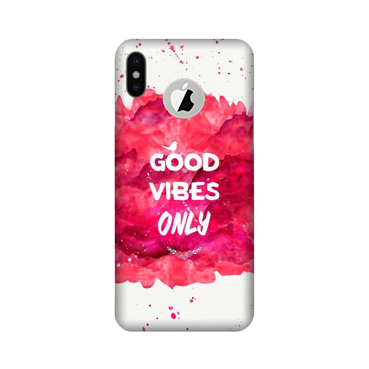 Good Vibes Only Mobile Back Case for iPhone Xs Logo Cut (Design - 393) Good Vibes Only Mobile Back Case for iPhone Xs Logo Cut (Design - 393)