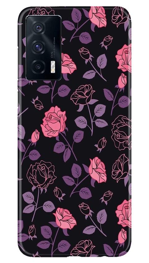Rose Pattern Mobile Back Case for Vivo iQOO 7 (Design - 2) Rose Pattern Case for Vivo iQOO 7