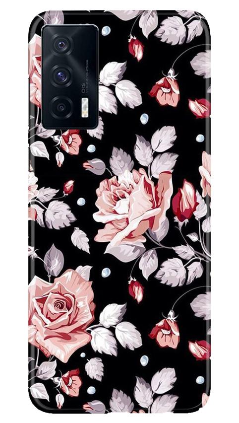 Pink rose Mobile Back Case for Vivo iQOO 7 (Design - 12) Pink rose Case for Vivo iQOO 7