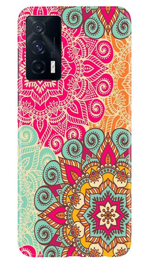 Rangoli art2 Mobile Back Case for Vivo iQOO 7 (Design - 29) Rangoli art2 Case for Vivo iQOO 7