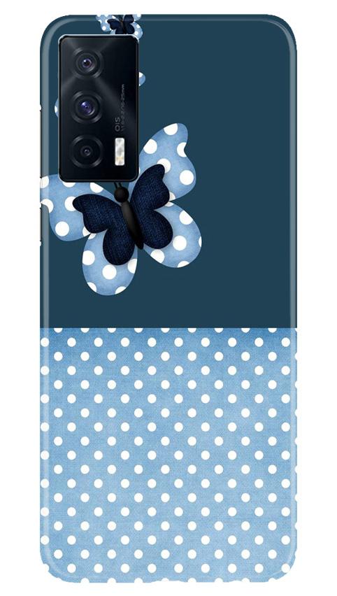 White dots Butterfly Mobile Back Case for Vivo iQOO 7 (Design - 31) White dots Butterfly Case for Vivo iQOO 7
