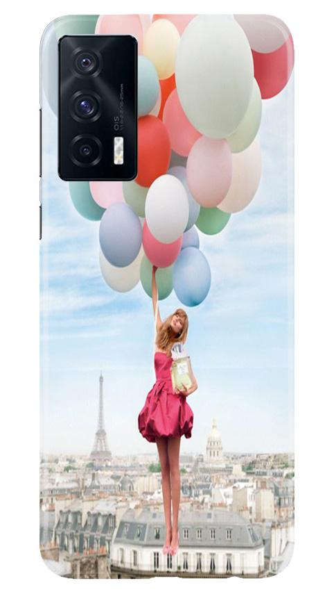 Girl with Baloon Mobile Back Case for Vivo iQOO 7 (Design - 84) Girl with Baloon Case for Vivo iQOO 7