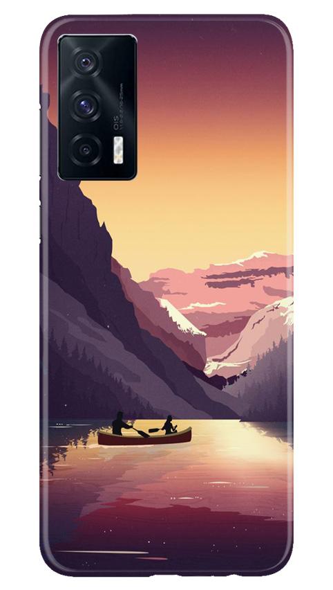 Mountains Boat Mobile Back Case for Vivo iQOO 7 (Design - 181) Mountains Boat Case for Vivo iQOO 7 (Design - 181)